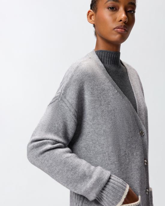 25FW 핑코 가디건 105451A2Q9 II2 Grigio monumento - PINKO