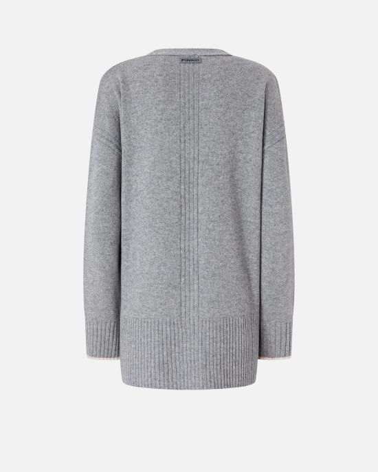 25FW 핑코 가디건 105451A2Q9 II2 Grigio monumento - PINKO