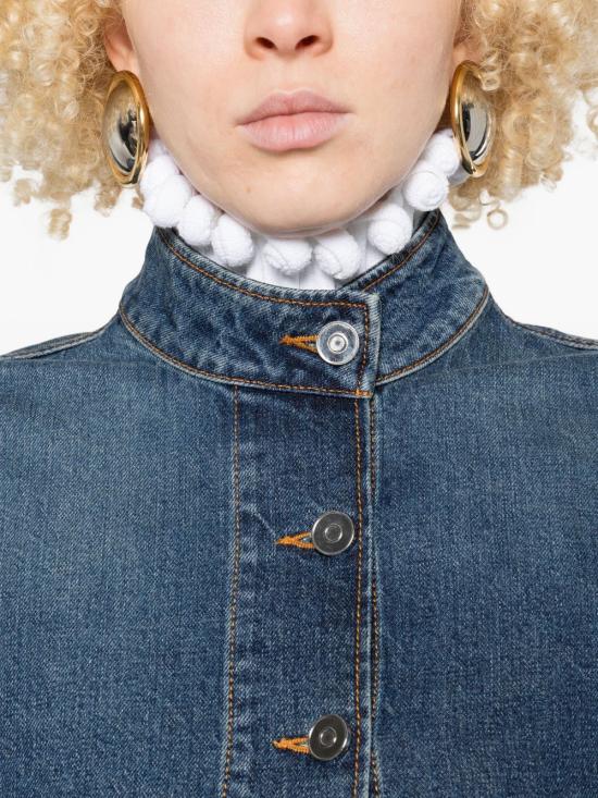 25FW 알라이아 자켓 AA9V1170D007B 517 Denim scuro - ALAIA