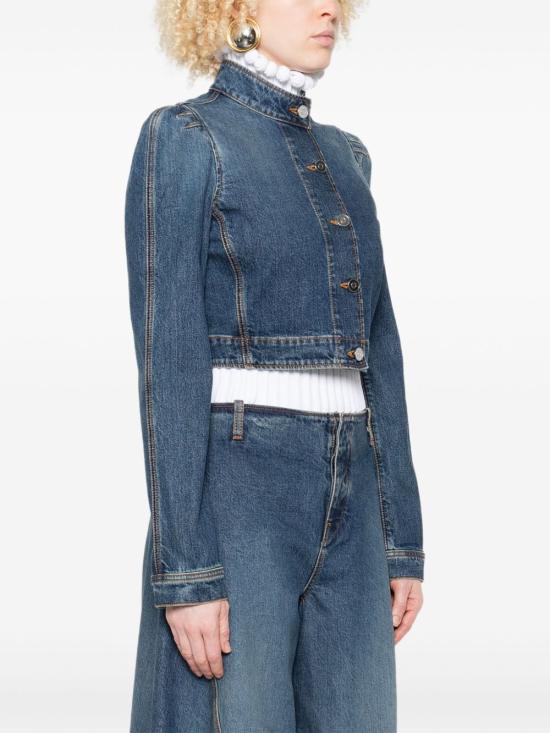 25FW 알라이아 자켓 AA9V1170D007B 517 Denim scuro - ALAIA