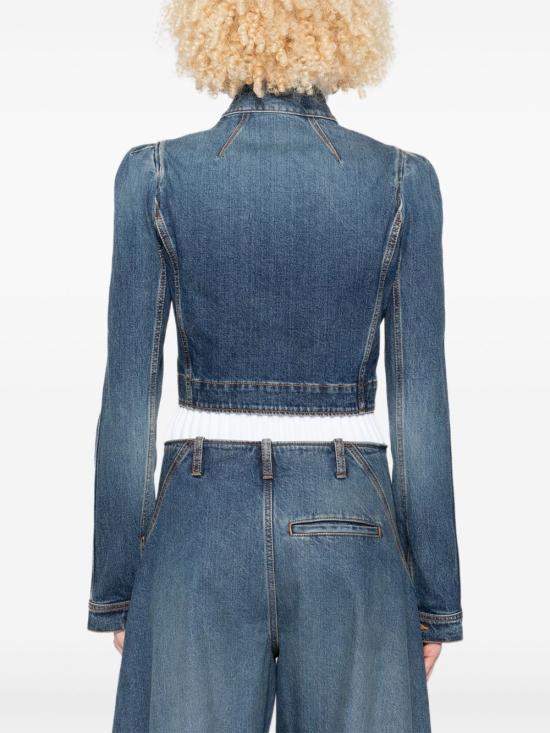 25FW 알라이아 자켓 AA9V1170D007B 517 Denim scuro - ALAIA