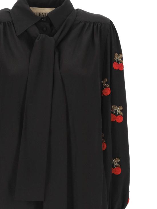 25FW 발렌티노 PAP 셔츠 7B3AB7W5 21BCUE NERO SHERRY - VALENTINO PAP