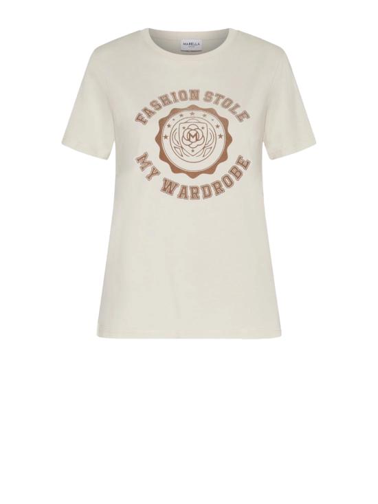 25FW 마렐라 반팔 티셔츠 2523976084200 MANISA006 AVORIO ST FLOCK