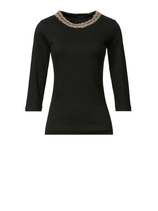 25FW 파비아나 필리피 저지 티셔츠 JED225F598 L694825 Black