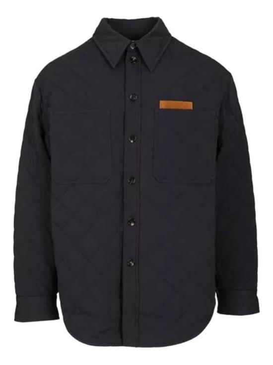 25FW 보테가베네타 퀄팅 코튼 오버긴팔 셔츠 837036 V5O604246 Blue - BOTTEGA VENETA