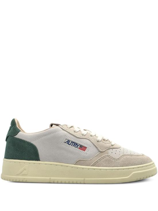 25FW 오트리 메달리스트 로우 레더 스니커즈 AULW TS19 Green - AUTRY