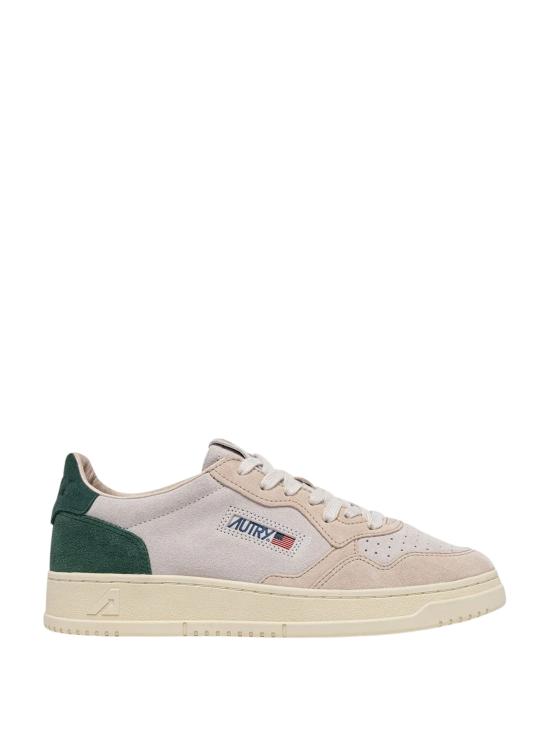 25FW 오트리 메달리스트 로우 레더 스니커즈 AULW TS19 Green