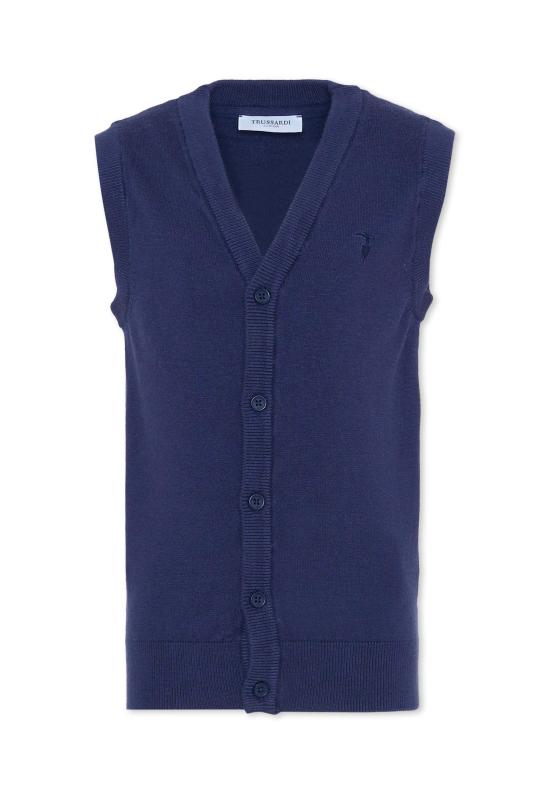 25FW [키즈] 트루사르디 니트 베스트 TBA25012GL PEACOAT BLUE