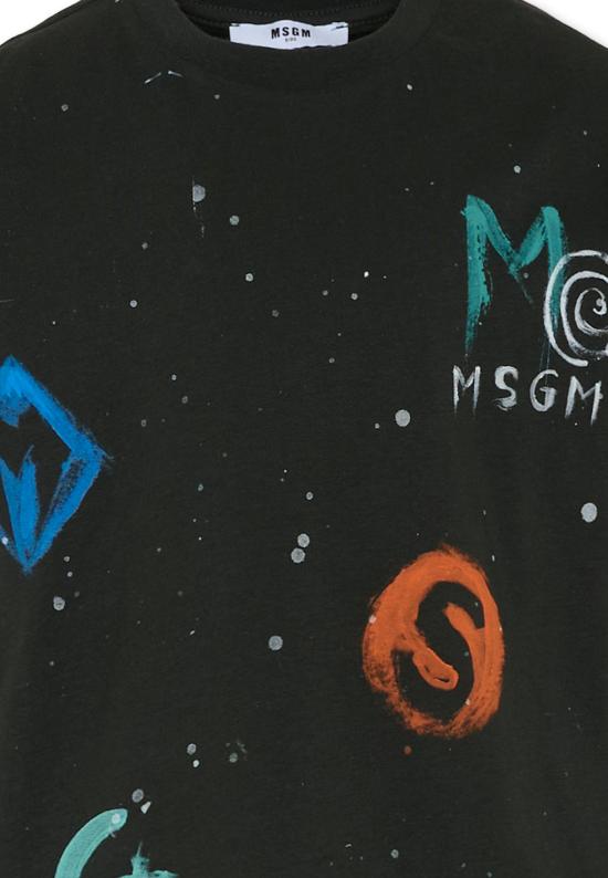 25FW [키즈] 엠에스지엠 티셔츠 F5MSJBTH250 MS040 BLACK - MSGM