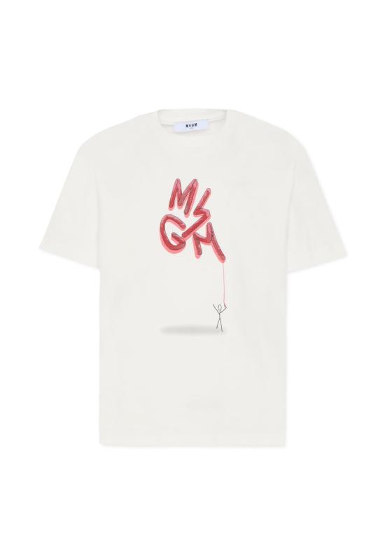 25FW [키즈] 엠에스지엠 티셔츠 F5MSJBTH304 002 WHITE