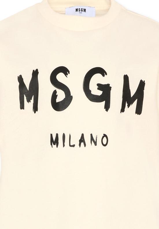 25FW [키즈] 엠에스지엠 티셔츠 F5MSJUTH007 013 IVORY - MSGM