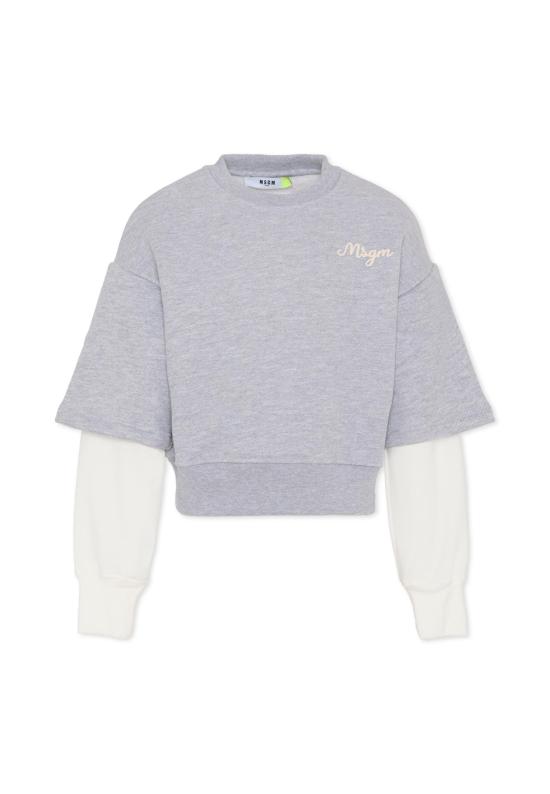 25FW [키즈] 엠에스지엠 트레이닝 상의 F5MSJBSW258 107 GREY - MSGM