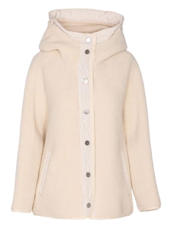 25FW 핑코 CAPPERI 카페리 테디 이펙트 쇼트 피코트 105473A2QC C00 Bianco cigno