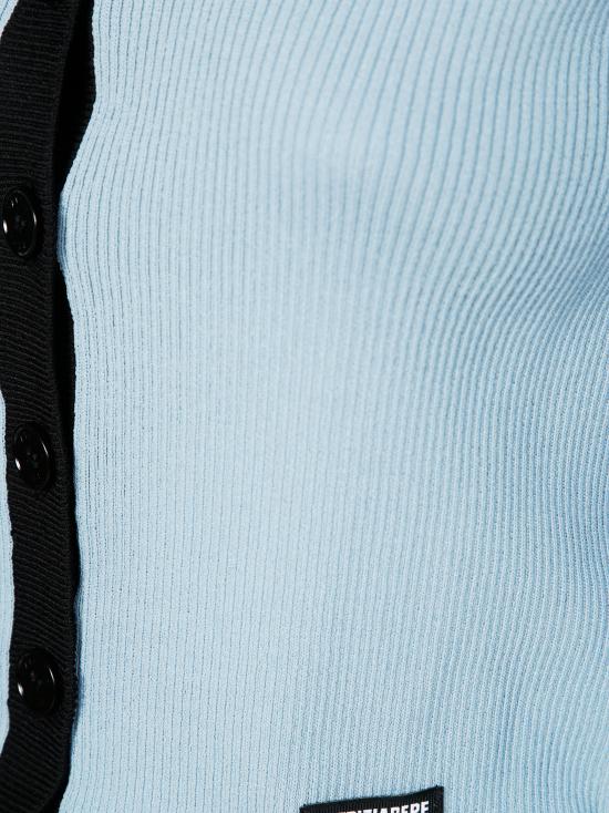 25FW [키즈] 파트리지아페페 가디건 7K0064 K9G3 J4M6 CASHMERE BLUE NERO BIANCO NERO - PATRIZIA PEPE