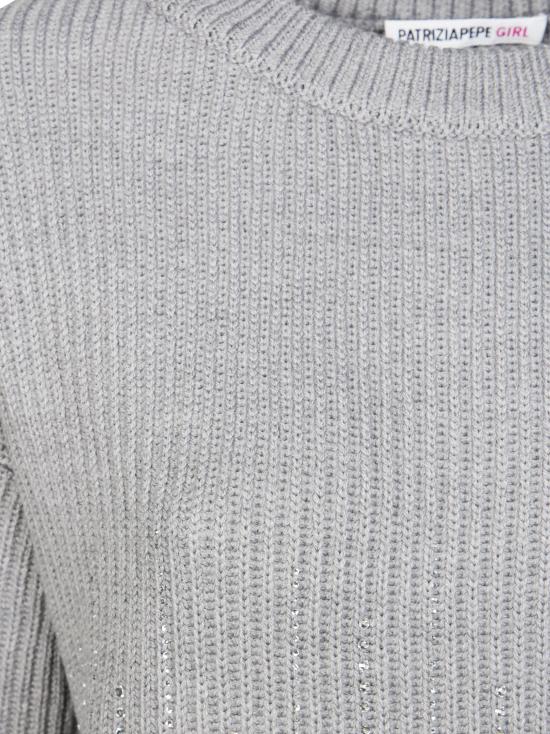 25FW [키즈] 파트리지아페페 가디건 7K0059 K277 S738 GREY KNIT GRIGIO - PATRIZIA PEPE