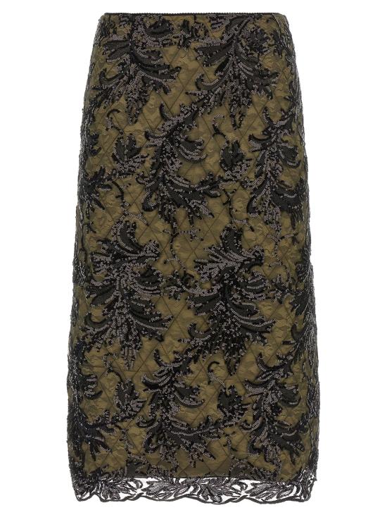 25FW 르 트윈스 스커트 MONILACEBLACKINGREEN