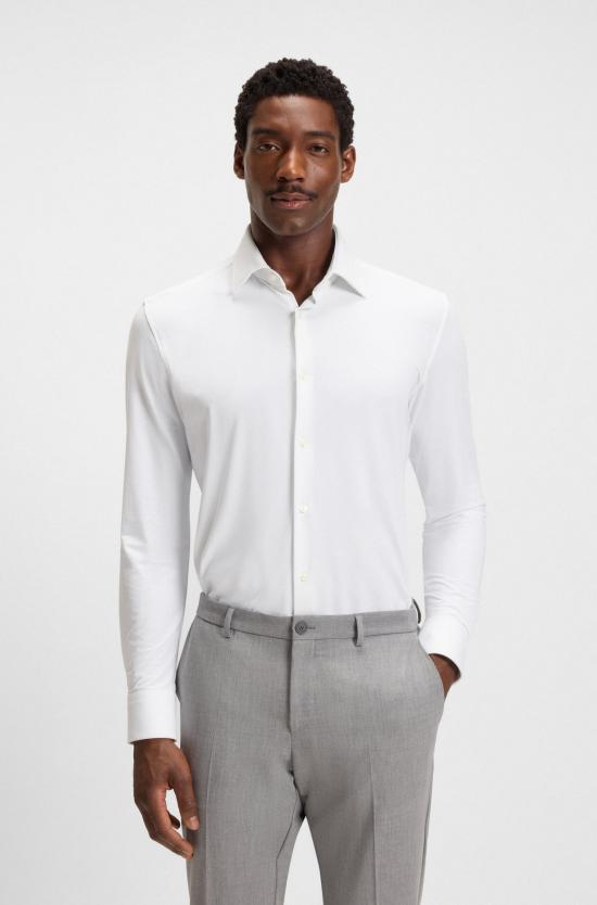 25FW 보스 긴팔 셔츠 50545163 10268245 01 100 White - BOSS