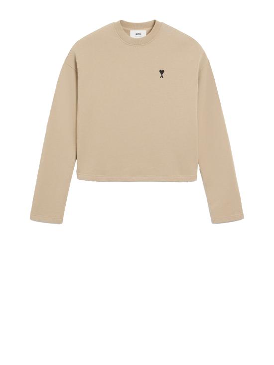 25FW 아미 스웨터 FSW766 730 229 WHITE COFFEE