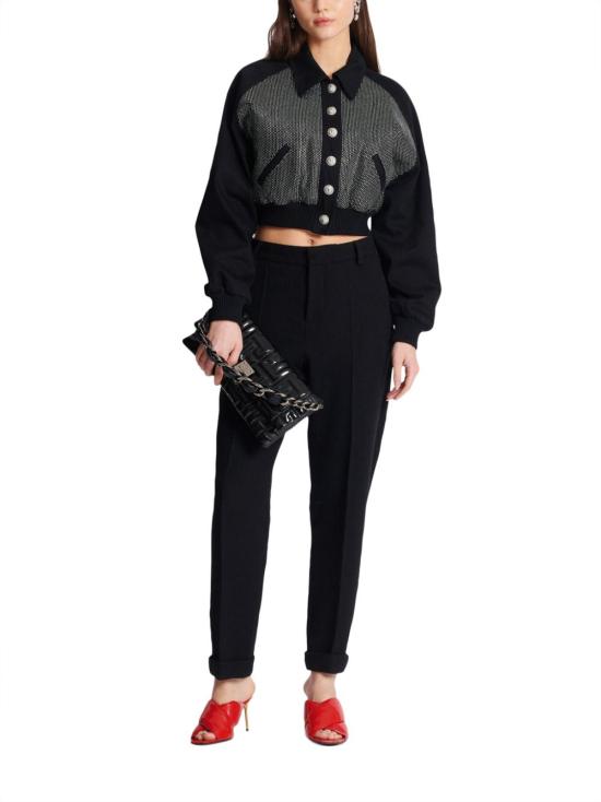  발망 팬츠 BF0PM010WB860PA BLACK - BALMAIN