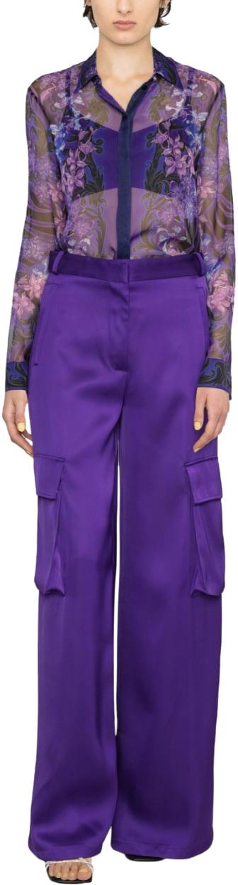  베르사체 스트레이트 팬츠 10098441A068381LD60 PURPLE - VERSACE