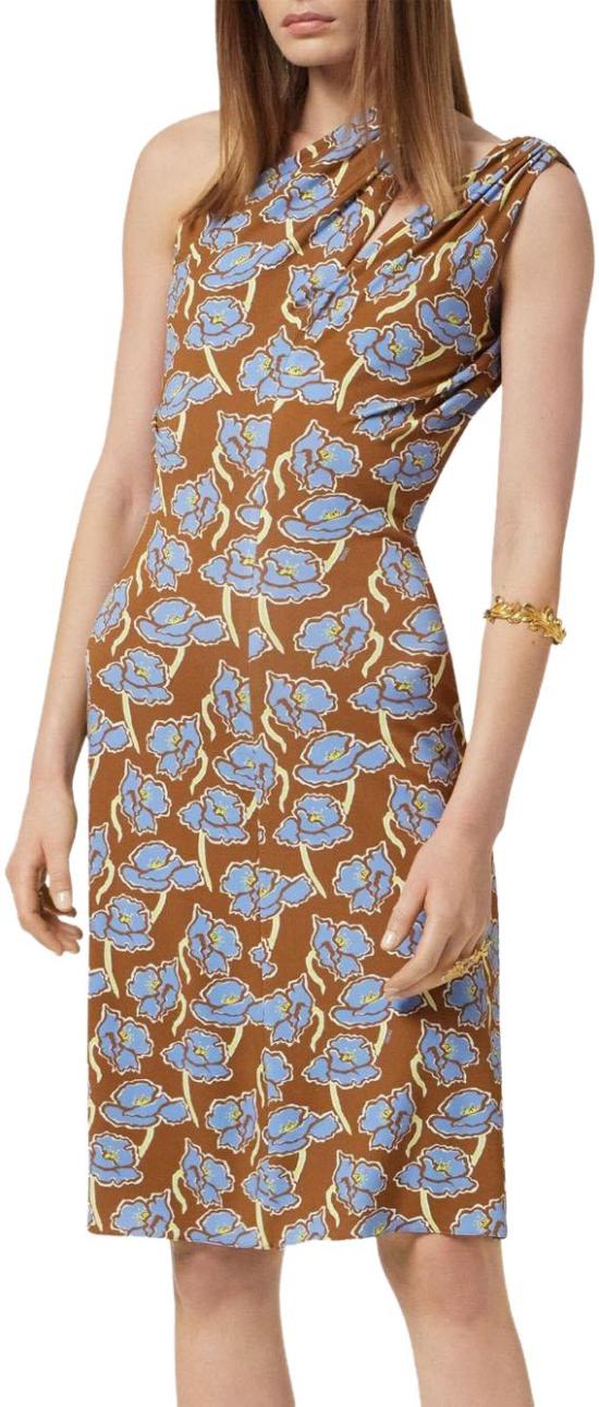 25SS 베르사체 미디 원피스 10197771A139185N630 BROWN - VERSACE