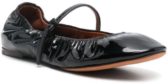 25SS 랑방 플랫 슈즈 FWBAMB05GLOSH2410 BLACK - LANVIN