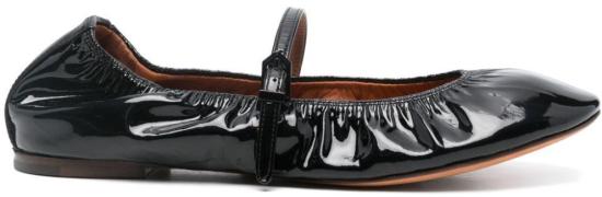 25SS 랑방 플랫 슈즈 FWBAMB05GLOSH2410 BLACK