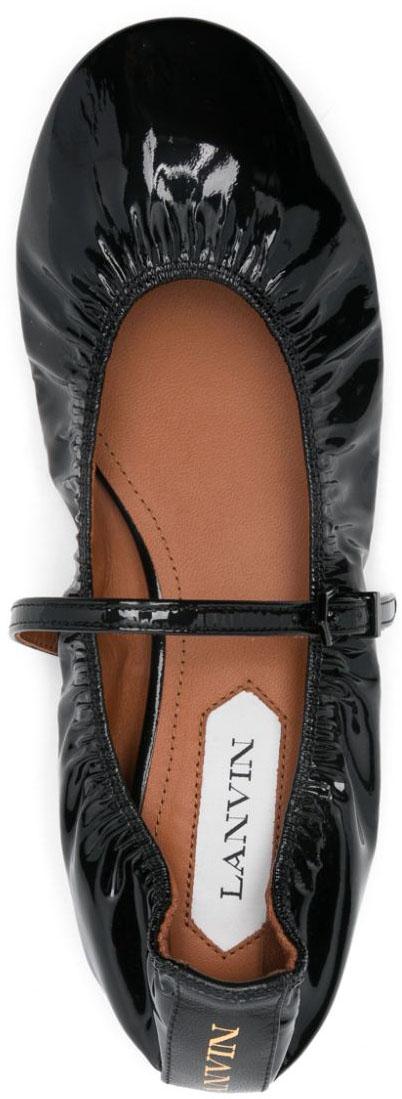 25SS 랑방 플랫 슈즈 FWBAMB05GLOSH2410 BLACK - LANVIN
