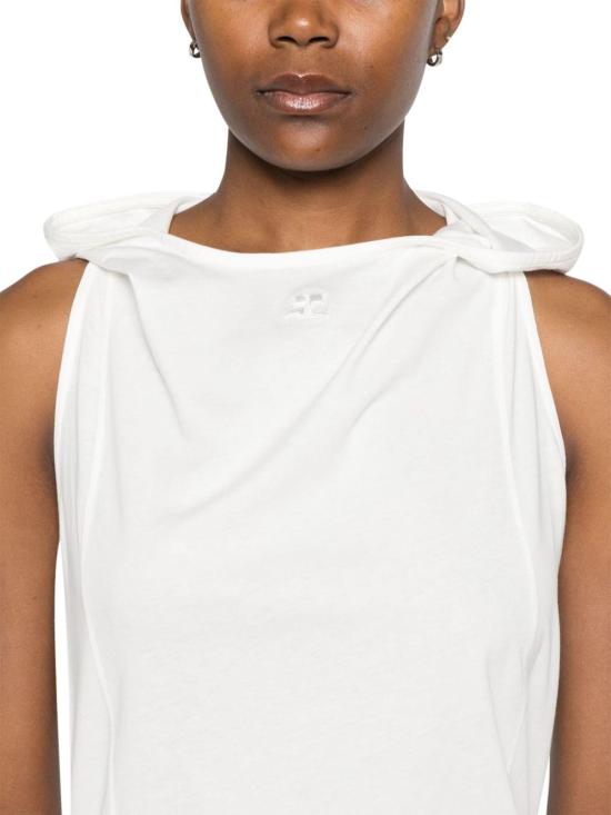  쿠레쥬 민소매 티셔츠 424JDE091JS01750001 WHITE - COURREGES