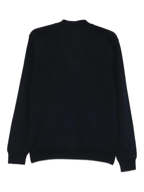 25FW 메종키츠네 폭스 헤드 메리노 레귤러 가디건 PM00501KT1181 0413 CLASSIC NAVY - MAISON KITSUNE