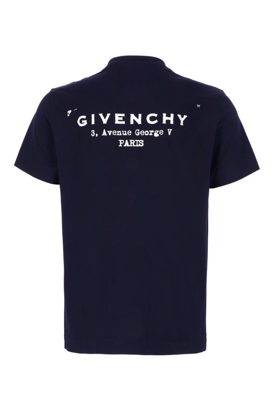 25FW 지방시 반팔 티셔츠 BM71NK3YRJ 499 DARK NAVY - GIVENCHY