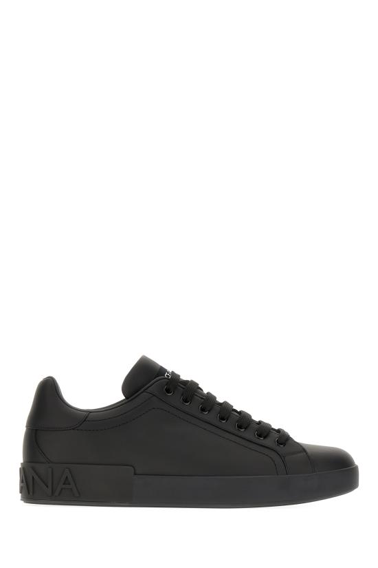 26FW 돌체앤가바나 카프스킨 포르토피노 스니커즈 CS1772A1065 80999 Nero