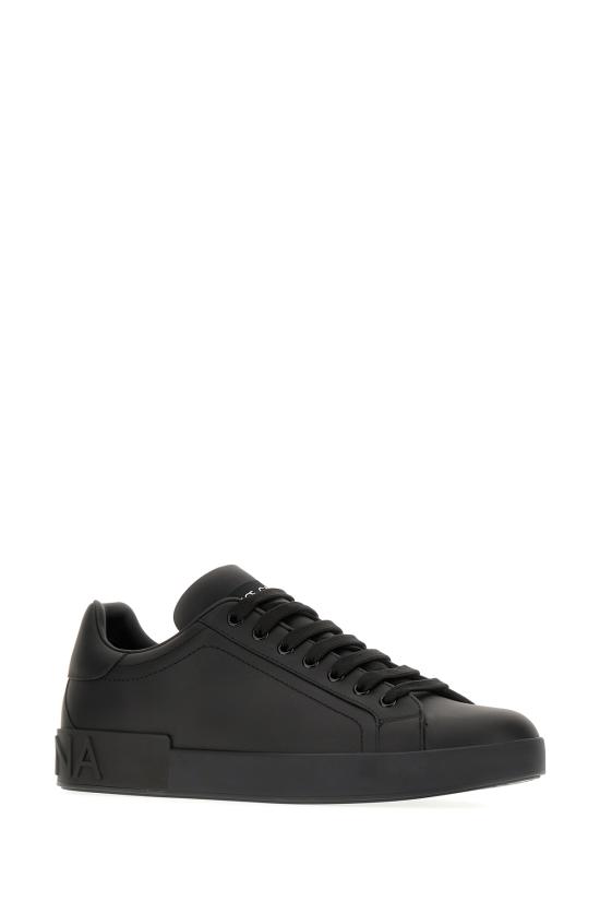 26FW 돌체앤가바나 카프스킨 포르토피노 스니커즈 CS1772A1065 80999 Nero - DOLCE & GABBANA