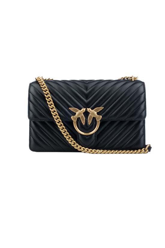 25FW 핑코 숄더백 100941A0GK Z99Q NERO ANTIQUE GOLD