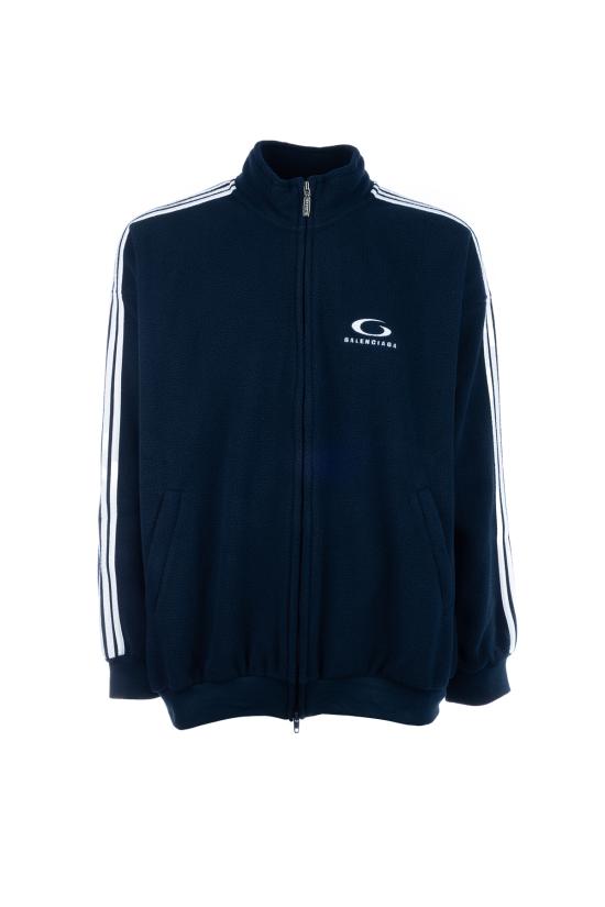 25FW 발렌시아가 후드 티셔츠 829406TRVJ9 8502 NAVY WHITE