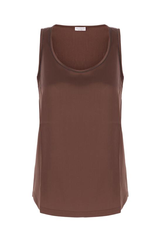 25FW 브루넬로 쿠치넬리 민소매 티셔츠 M0C59DE330 C4280 Marrone