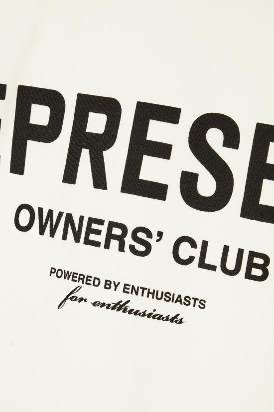 25FW 리프레젠트 후드 티셔츠 OCM41115 072 FLAT WHITE - REPRESENT