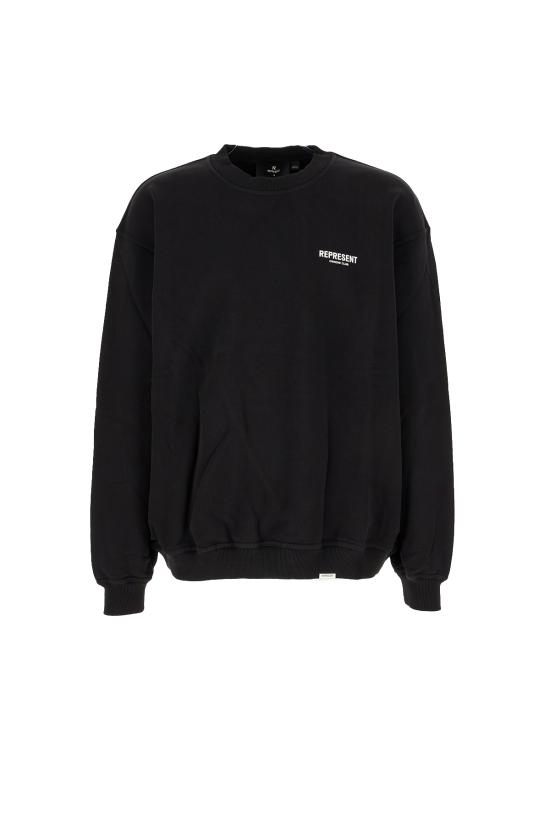 26SS 리프레젠트 후드 티셔츠 OCM41115 001 BLACK