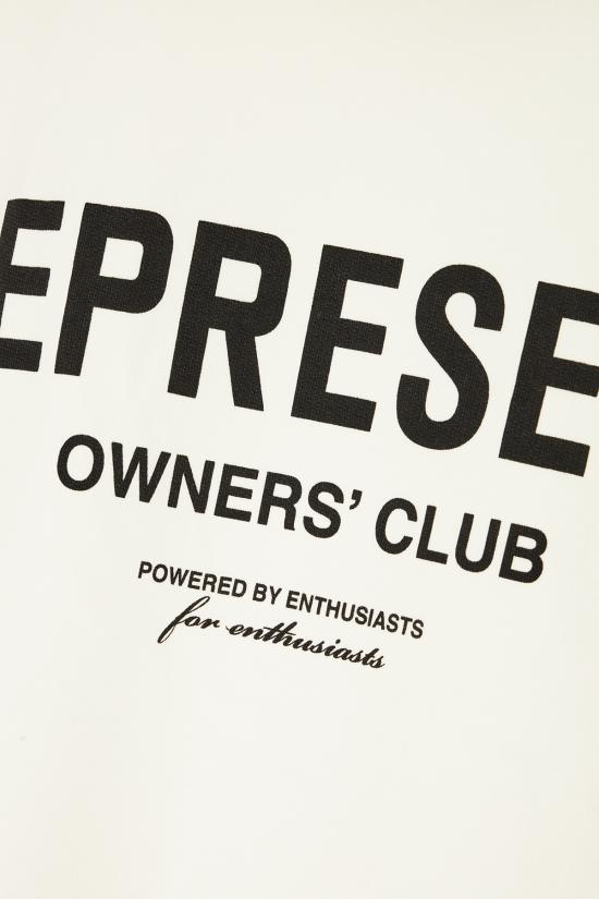 25FW 리프레젠트 후드 티셔츠 OCM41113 072 FLAT WHITE - REPRESENT