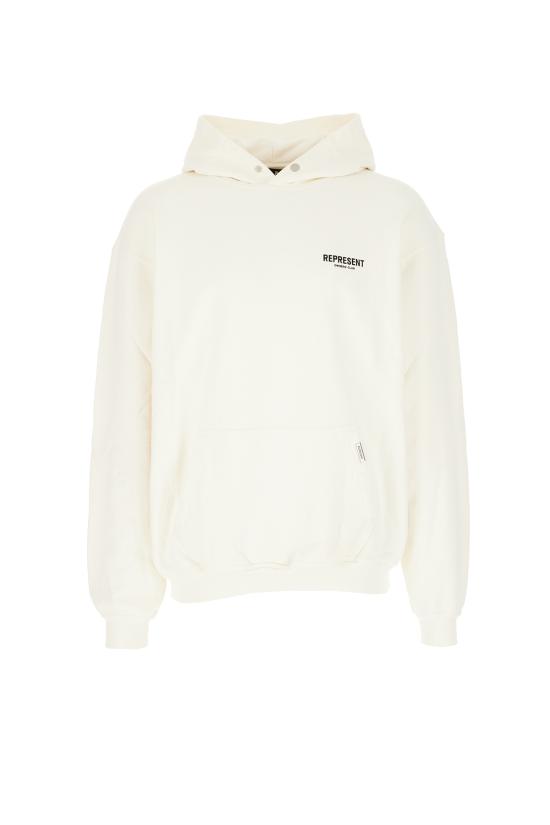 25FW 리프레젠트 후드 티셔츠 OCM41113 072 FLAT WHITE