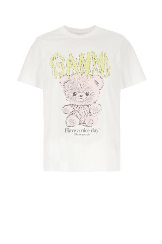 25FW 가니 반팔 티셔츠 T42893575 151 BRIGHT WHITE