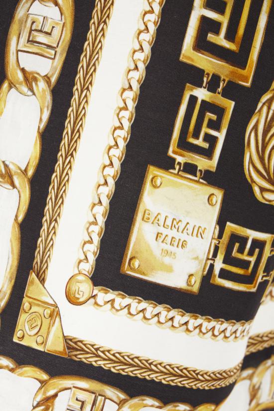 25FW 발망 긴팔 셔츠 FH1HN150VI41 EDC NOIR BLANC OR - BALMAIN