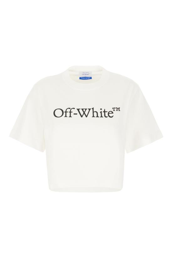 25FW 오프화이트 반팔 티셔츠 OWAA090C99JER004 0110 WHITE BLACK