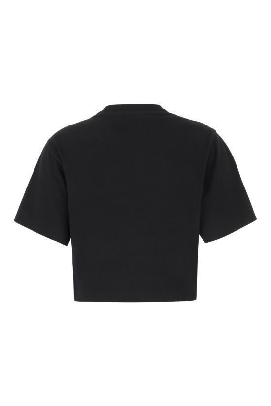 25FW 오프화이트 반팔 티셔츠 OWAA090C99JER004 1001 BLACK WHITE - OFF WHITE