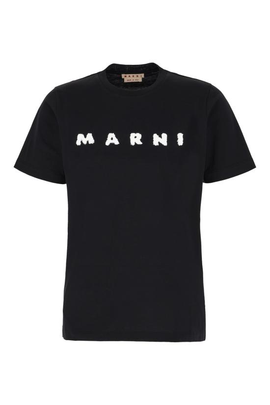 25FW 마르니 반팔 티셔츠 THJE0293P8USCX42 SLN99 BLACK