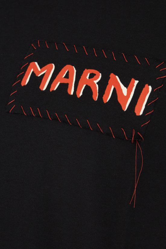 25FW 마르니 반팔 티셔츠 HUMU0198X0UTC446 00N99 BLACK - MARNI