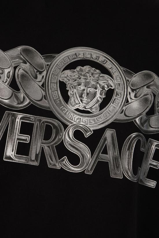 25SS 베르사체 반팔 티셔츠 10133021A13405 2B510 BLACK PRINT - VERSACE