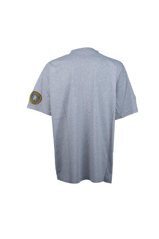 25FW 발렌시아가 유니폼 머치 오버사이즈 티셔츠 831305TSVH4 1300 HEATHER GREY - BALENCIAGA