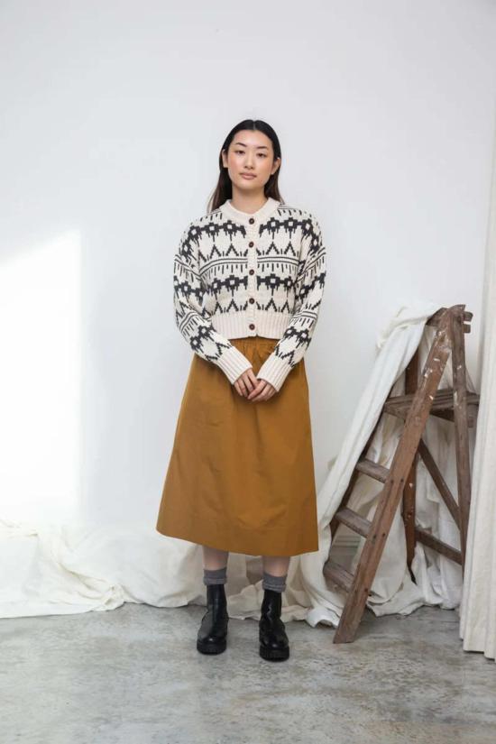  보몽 오가닉 가디건 보몬트 오가닉 스기수 오가닉 코튼 니트 카디건 아이보리 - BEAUMONT ORGANIC