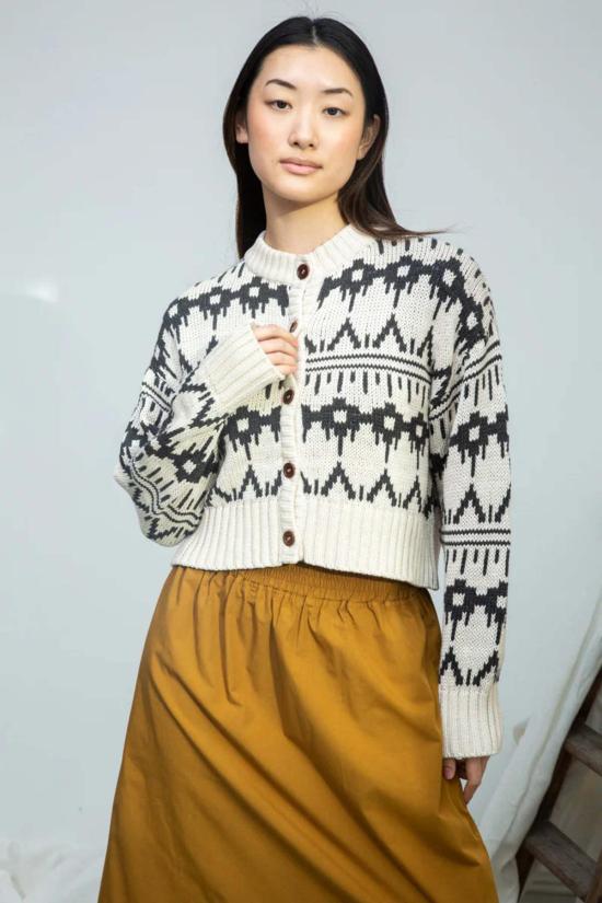  보몽 오가닉 가디건 보몬트 오가닉 스기수 오가닉 코튼 니트 카디건 아이보리